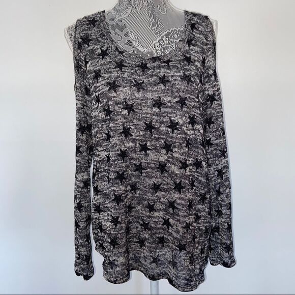 Aeropostale cold shoulder Star sheer long sleeve - Picture 2 of 8